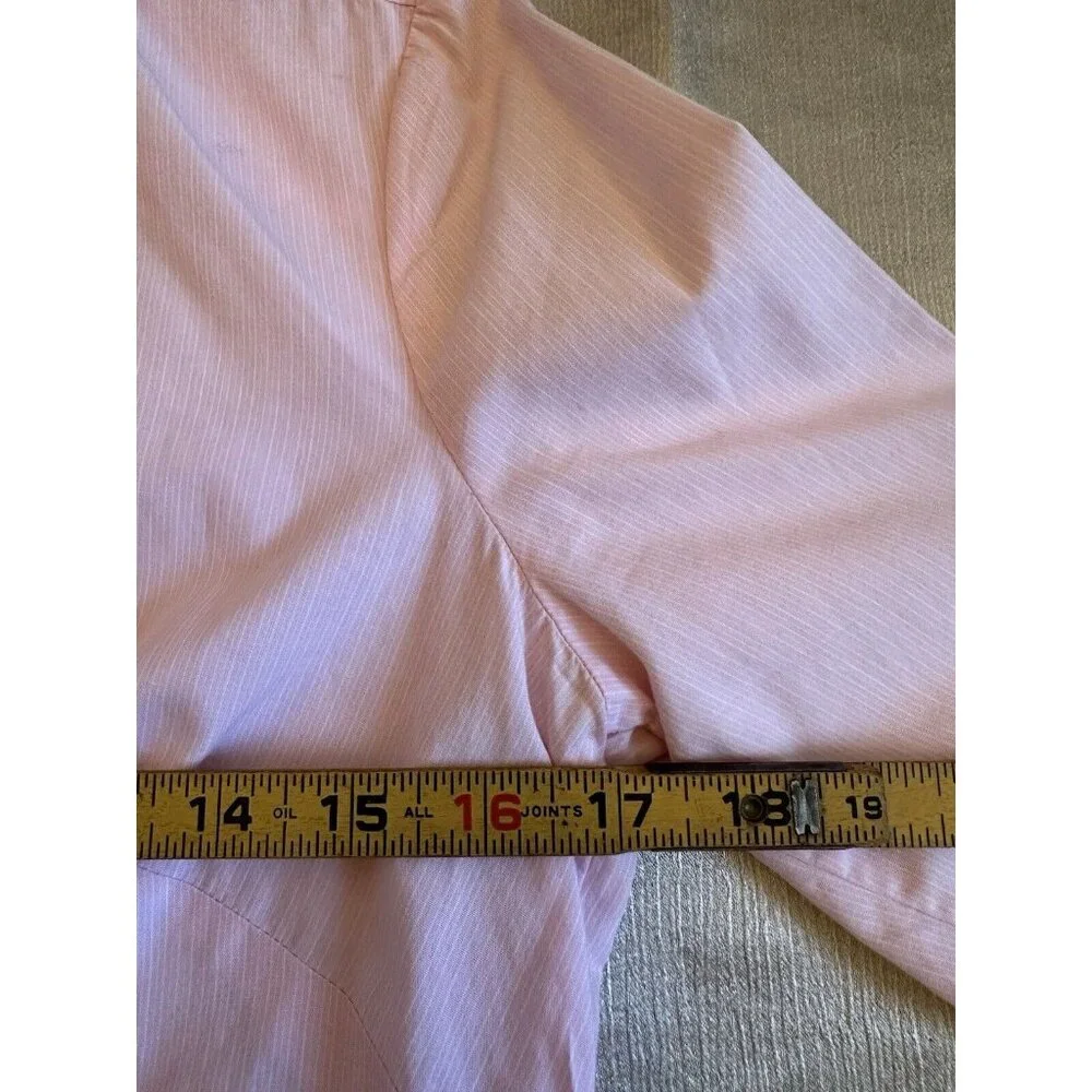 LILLY PULITZER Pink Long Sleeve Blouse Shirt Top Ruffled Button Down Sz 2 - Picture 6 of 7